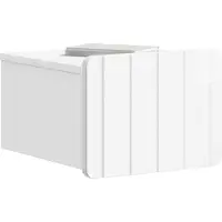 vidaXL Cabinet de chevet mural Blanc brillant 33 x 34,5 x 24 cm