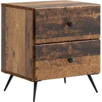 vidaXL Cabinet de chevet 2 pcs Bois ancien 43 x 34,5 x 47,5 cm