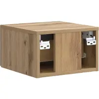 vidaXL Cabinet de chevet mural 2 pcs Chêne artisanal 33 x 34,5 x 20 cm