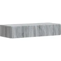 vidaXL Table d'appoint murale Gris Sonoma 87,5 x 34,5 x 17 cm