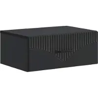 vidaXL Cabinet de chevet mural avec tiroir Noir 49 x 34,5 x 20 cm