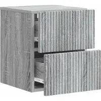 vidaXL Cabinet de chevet mural Sonoma gris 33 x 34,5 x 40 cm