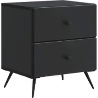 vidaXL Cabinet de chevet Noir 43 x 34,5 x 47,5 cm Bois d'ingénierie