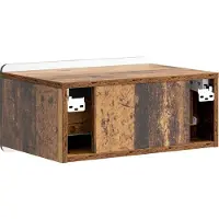 vidaXL Cabinet de chevet mural Bois ancien 49 x 34,5 x 24 cm