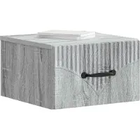 vidaXL Cabinet de chevet mural Sonoma gris 34,5 x 33 x 20 cm