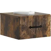 vidaXL Cabinet de chevet mural Chêne fumé 34,5 x 33 x 20 cm
