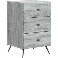 vidaXL Cabinet de chevet avec tiroir Sonoma gris 43 x 41 x 66,5 cm
