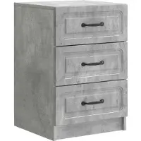 vidaXL Cabinet de chevet avec tiroir Gris béton 43 x 41 x 63,5 cm