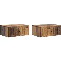 vidaXL Cabinet de chevet 2 pcs Bois ancien 49 x 34,5 x 20 cm