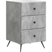 vidaXL Cabinet de chevet avec tiroir Gris béton 43 x 41 x 66,5 cm