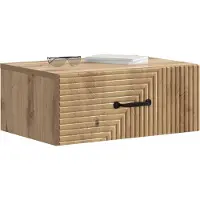 vidaXL Cabinet de chevet mural Chêne artisanal 49 x 34,5 x 20 cm