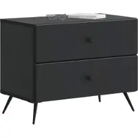 vidaXL Cabinet de chevet Noir 62 x 34,5 x 47,5 cm Bois d'ingénierie