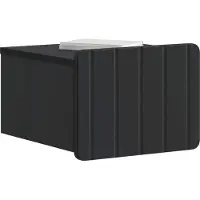 vidaXL Cabinet de chevet mural avec tiroir Noir 33 x 34,5 x 24 cm