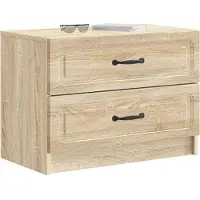 vidaXL Cabinet de chevet avec tiroir Chêne Sonoma 62 x 34,5 x 44,5 cm
