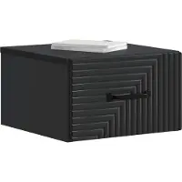 vidaXL Cabinet de chevet mural 2 pcs Noir 34,5 x 33 x 20 cm
