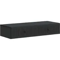 vidaXL Table d'appoint murale noire 87,5 x 34,5 x 17 cm