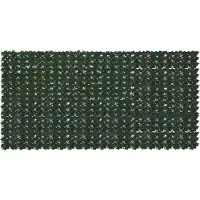 vidaXL Brise-vue pour balcon avec motif de feuilles, vert foncé, 300 x 150 cm