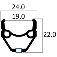 Mvtek Rim Argenté 650C-26´´ 36H