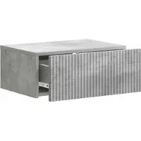vidaXL Cabinet de chevet mural Gris béton 49 x 34,5 x 20 cm