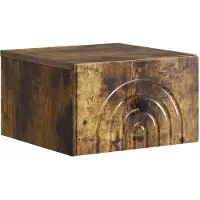 vidaXL Cabinet de chevet mural Chêne fumé 33 x 34,5 x 20 cm
