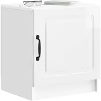 vidaXL Cabinet de chevet Blanc brillant 43 x 34,5 x 47 cm