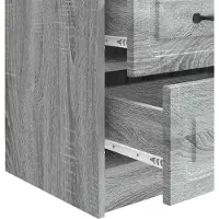 vidaXL Cabinet de chevet avec tiroir Sonoma gris 43 x 34,5 x 44,5 cm