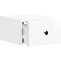 vidaXL Cabinet de chevet mural 2 pcs Blanc brillant 34,5 x 33 x 20 cm