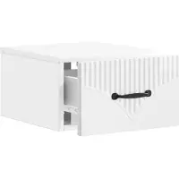vidaXL Cabinet de chevet mural Blanc brillant 34,5 x 33 x 20 cm