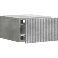 vidaXL Cabinet de chevet mural 2 pcs Gris béton 33 x 34,5 x 20 cm