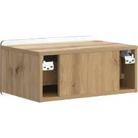 vidaXL Cabinet de chevet mural 2 pcs Chêne artisanal 49 x 34,5 x 24 cm