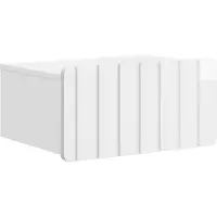 vidaXL Cabinet de chevet mural 2 pcs Blanc brillant 49 x 34,5 x 24 cm