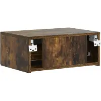 vidaXL Cabinet de chevet mural 2 pcs Chêne fumé 49 x 34,5 x 20 cm