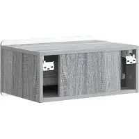vidaXL Cabinet de chevet mural Sonoma gris 49 x 34,5 x 24 cm