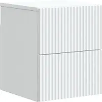 vidaXL Cabinet de chevet mural avec tiroir Blanc 33 x 34,5 x 40 cm