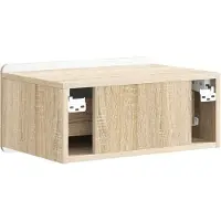 vidaXL Cabinet de chevet mural 2 pcs Chêne Sonoma 49 x 34,5 x 24 cm