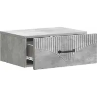 vidaXL Cabinet de chevet mural Gris béton 49 x 34,5 x 20 cm