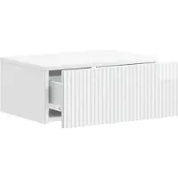 vidaXL Cabinet de chevet mural Blanc brillant 49 x 34,5 x 20 cm