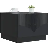 vidaXL Table basse à tiroirs, noire, 49 x 50 x 37 cm, aggloméré