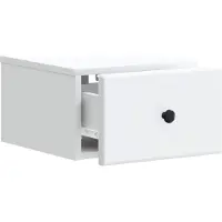 vidaXL Cabinet de chevet mural avec tiroir Blanc 34,5 x 33 x 20 cm