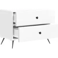 vidaXL Cabinet de chevet Blanc brillant 62 x 34,5 x 47,5 cm