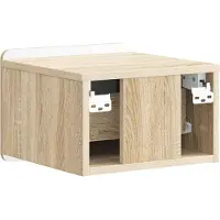 vidaXL Cabinet de chevet mural Chêne Sonoma 33 x 34,5 x 24 cm