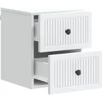 vidaXL Cabinet de chevet mural avec tiroir Blanc 33 x 34,5 x 40 cm