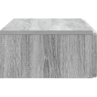 vidaXL Table d'appoint murale Gris Sonoma 87,5 x 34,5 x 17 cm
