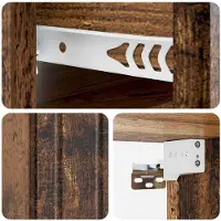 vidaXL Cabinet de chevet mural 2 pcs Bois ancien 33 x 34,5 x 24 cm