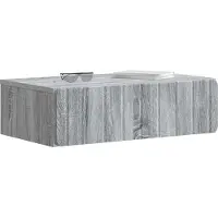 vidaXL Table d'appoint murale Gris Sonoma 59 x 34,5 x 17 cm