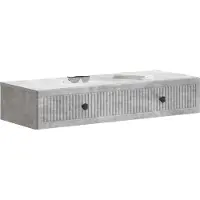 vidaXL Table d'appoint murale, gris béton, 87,5 x 34,5 x 17 cm
