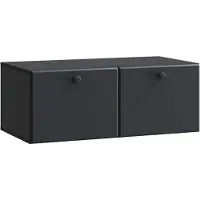 Syfax Meuble TV mural 78,5 x 41 x 30 cm Noir Bois d'ingénierie