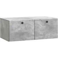 Syfax Meuble TV mural 78,5 x 41 x 30 cm Gris béton Bois d'ingénierie