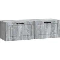 vidaXL Meuble TV mural , gris Sonoma, 98 x 31 x 30 cm