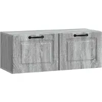 Syfax Meuble TV mural Sonoma gris 78,5 x 31 x 30 cm Bois d'ingénierie